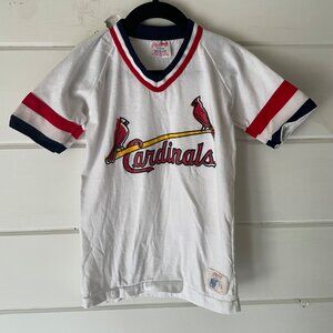 Vintage 90s St. Louis Cardinals Rawlings Single Stitch Baseball Ringer Tee Made